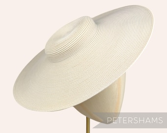 Cartwheel Polybraid Fascinator Hat Base for Millinery & Hat Making - Ivory