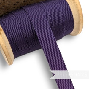 Purple Millinery Petersham Hat Ribbon - 4 Sizes (15mm No.3, 25mm No.5, 38mm No.9, 50mm No.16)