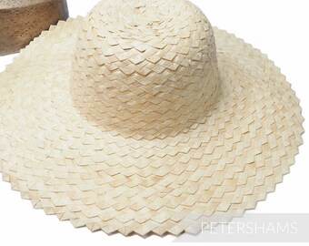 Natural Zig Zag Straw Millinery Capeline Hat Body for Hat Making - 11"