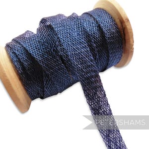 Striscia di nastro in sbieco Sinamay da 1 cm (1,6 m/1,7 iarde) per modisteria e creazione di cappelli - Blu navy
