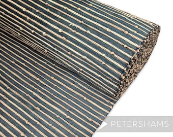 Dark Green Knotted Raffia Detail Buntal (Jinsin) Fabric for Hat Making and Millinery - 1/2m