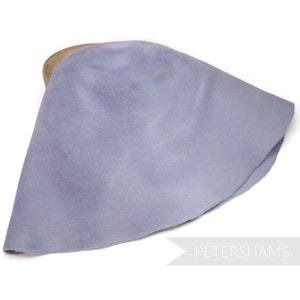 Extra Large Peachbloom Fur Felt Cone Hat Body for Hat Making and Millinery- Powder Purple
