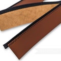 4.5cm Bonded Leather Hat Band / Sweatband with Wired Edge for Millinery and Hat Making - Brown