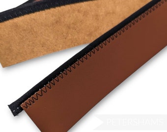 4,5cm Ledernes Hutband / Schweißband mit drahtverstärktem Rand für die Hutmacherei - Braun