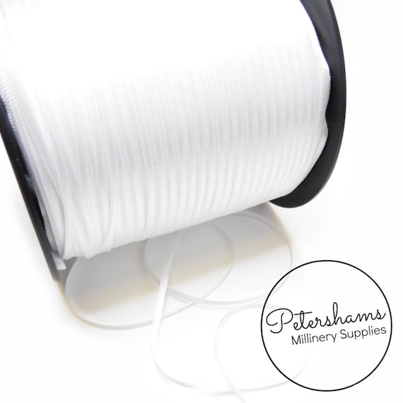 Double Sided Satin Ribbon - White 3mm Double Sided Satin Ribbon - White 3mm
