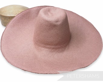 XL Smooth Toyo Paper 13-14" Capeline Hat Body for Millinery and Hat Making - Dusky Pink