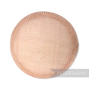 10.5cm Round Sinamay Fascinator Hat Base for Millinery & Hat Making - Champagne