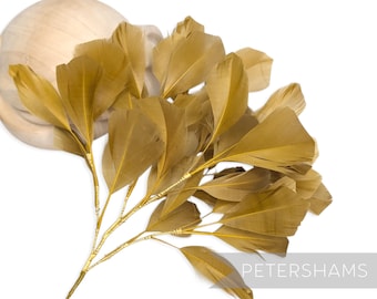 Chartreuse Extra Large Goose Feather Tree Hat Mount for Hat Making and Millinery
