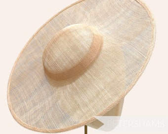 Cartwheel Sinamay Fascinator Hutbasis für Millinery & Hutherstellung – Hellbeige