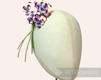 "Vintage ""Pensee"" Tschechische Samt Stiefmütterchen Blume Hutmacher Hut."