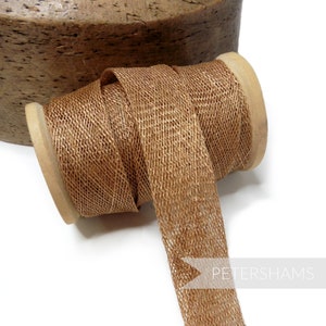2cm Sinamay Bias Binding Tape Strip (1.6m/1.7yards) for Millinery & Hat Making - Toffee