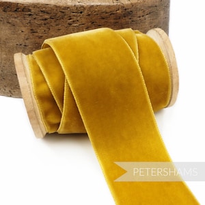 36 mm französisches Samtband für Kopfschmuck, Hutbesatz & Kunsthandwerk 1 Meter (1,09 yards) - Dijon