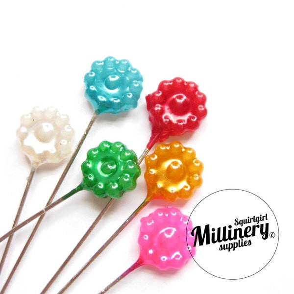 Set of 30 Vintage Inspired Flower Pins