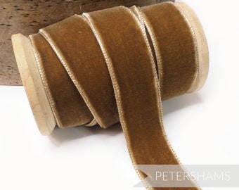 Ruban de velours français Toast 23 mm pour chapellerie, coupe de chapeaux et travaux manuels 1 mètre (1,09 yard)