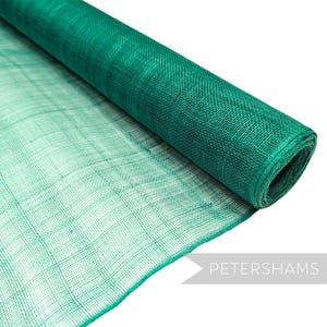 Sinamay Fabric for Millinery, Hat & Fascinator Making 1/2 Metre - Emerald Green