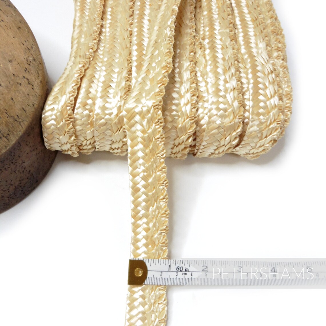 Vintage 23mm Wide Intricate Ruffle Edge Plaited Wheatstraw Braid for ...