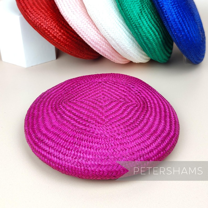 17cm Round Buntal Straw Button Millinery Fascinator Hat Base - French ...