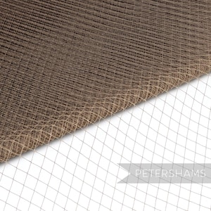 1960s / 1970s Vintage Fine Weave Veiling for Blusher Veils, Fascinators and Millinery - Mocha Brown