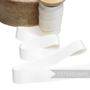Ivory French Millinery Petersham Ribbon 3 Sizes (15mm No.3, 25mm No.5, 40mm No.10) image 5