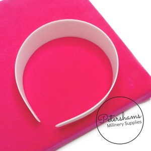 Weiße Kunststoff-Stirnband-Core-Rohlinge für Sie zum Abdecken 32 mm breit Bild 2
