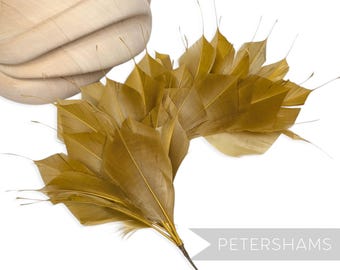 Chartreuse Large Spiky Goose Feather Wired Millinery Hat Mount