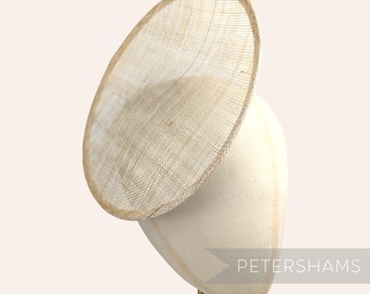 Natürliche abgerundete Schaufel 21 cm Sinamay Fascinator Hut Basis für Hutmacher & Hutmacher