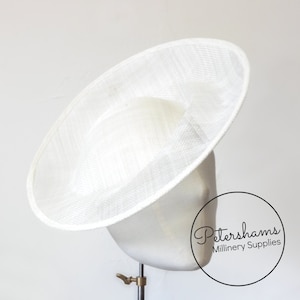 Sinamay 'Cindy' Orbital Pleat Fascinator Hat Base for Millinery & Hat Making - Ivory