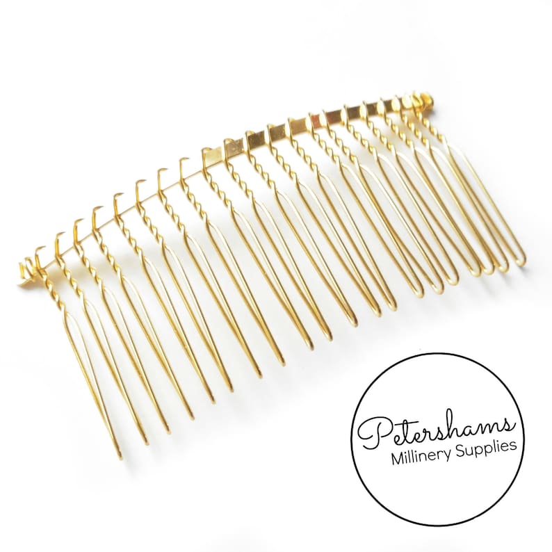 3.25 8.5cm Gold Plated Metal Hair Comb for Fascinators /& Millinery