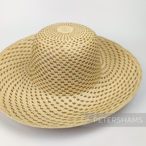 Fine Spiral Vintage Ecuador Panama Straw Capeline Hat Body for Millinery and Hat Making - 12" - Natural