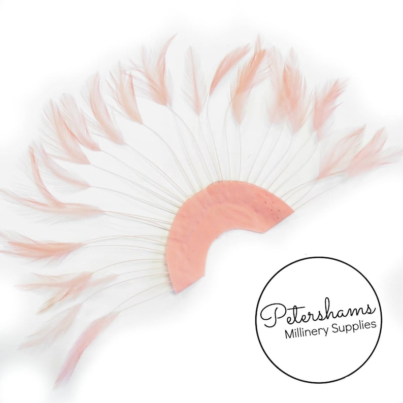 Silver Stripped Hackle Feathers Fascinators weddings.4 inches approx x 10