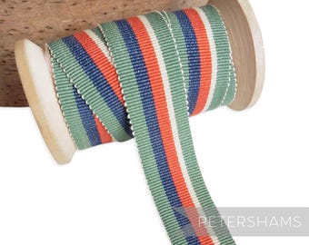 Beau Traditional Stripe Millinery Petersham Hat Ribbon 2 Sizes (25mm & 35mm) - 1m