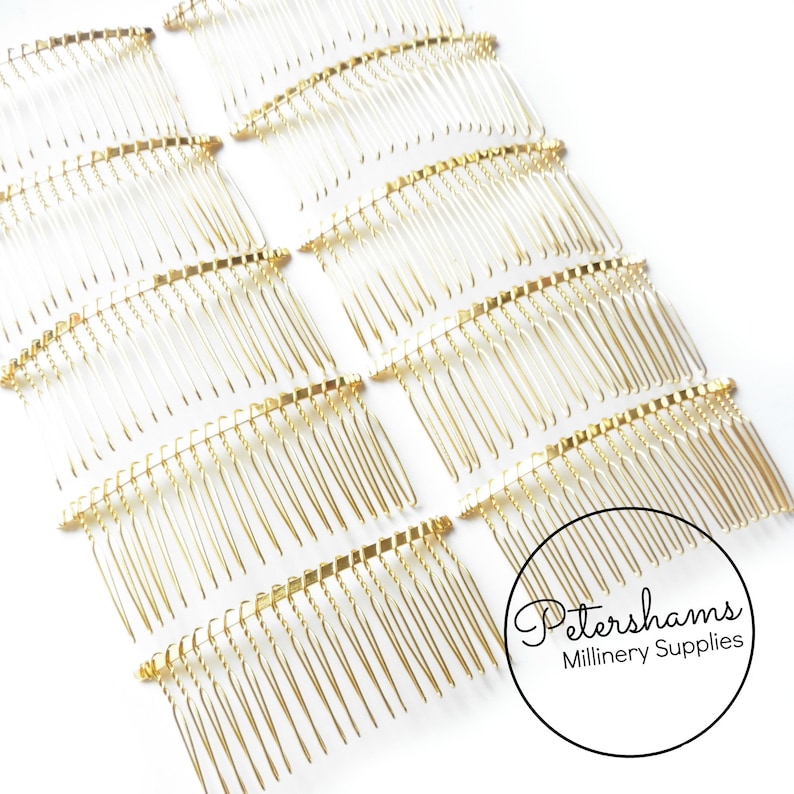 3.25 8.5cm Gold Plated Metal Hair Comb for Fascinators /& Millinery