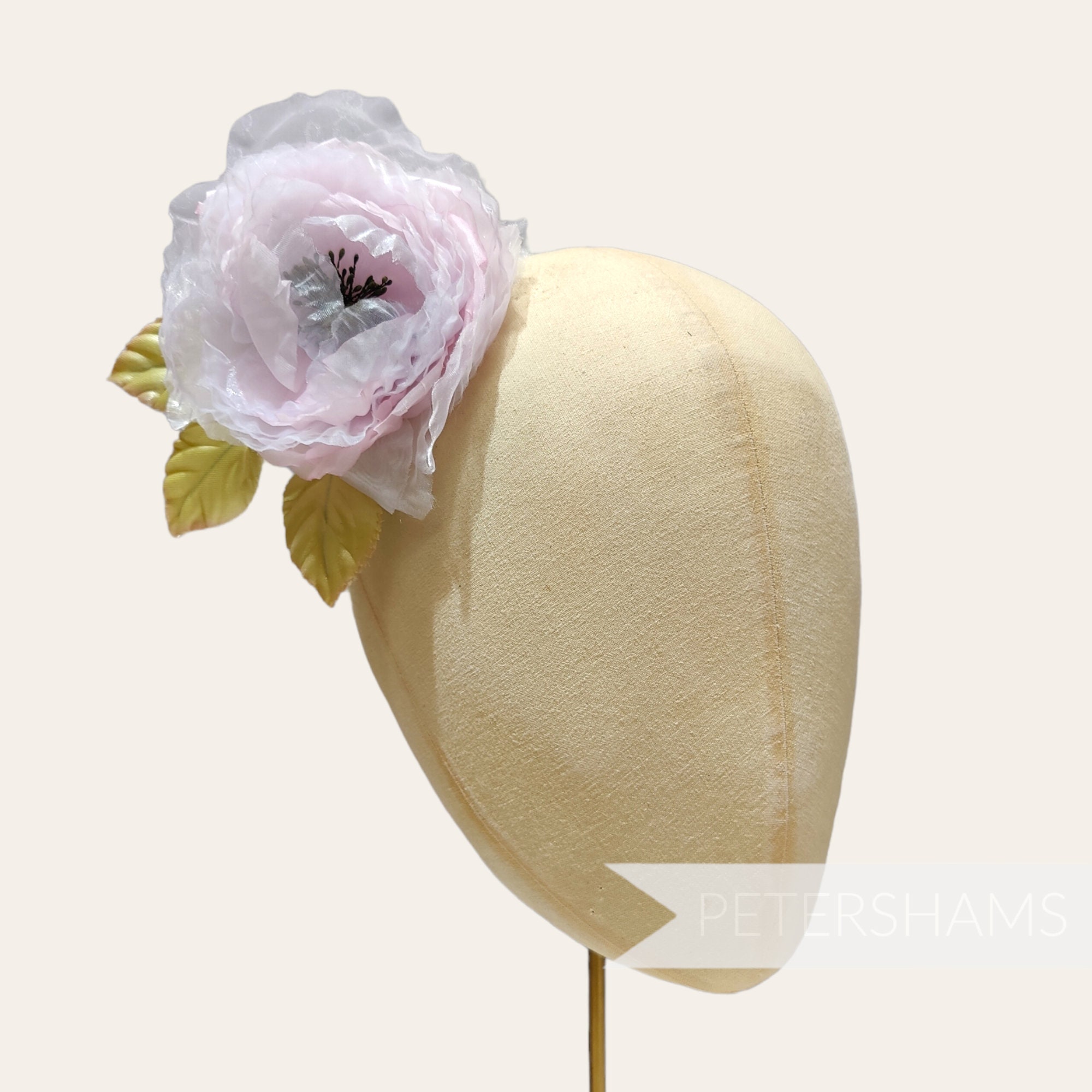 10cm 'Averi' Organza and Silk Poppy Millinery Hat Flower - Lilac