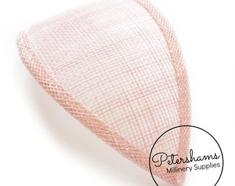 Teardrop Sinamay Fascinator Hutbasis für Millinery & Hutherstellung - Pale Pink