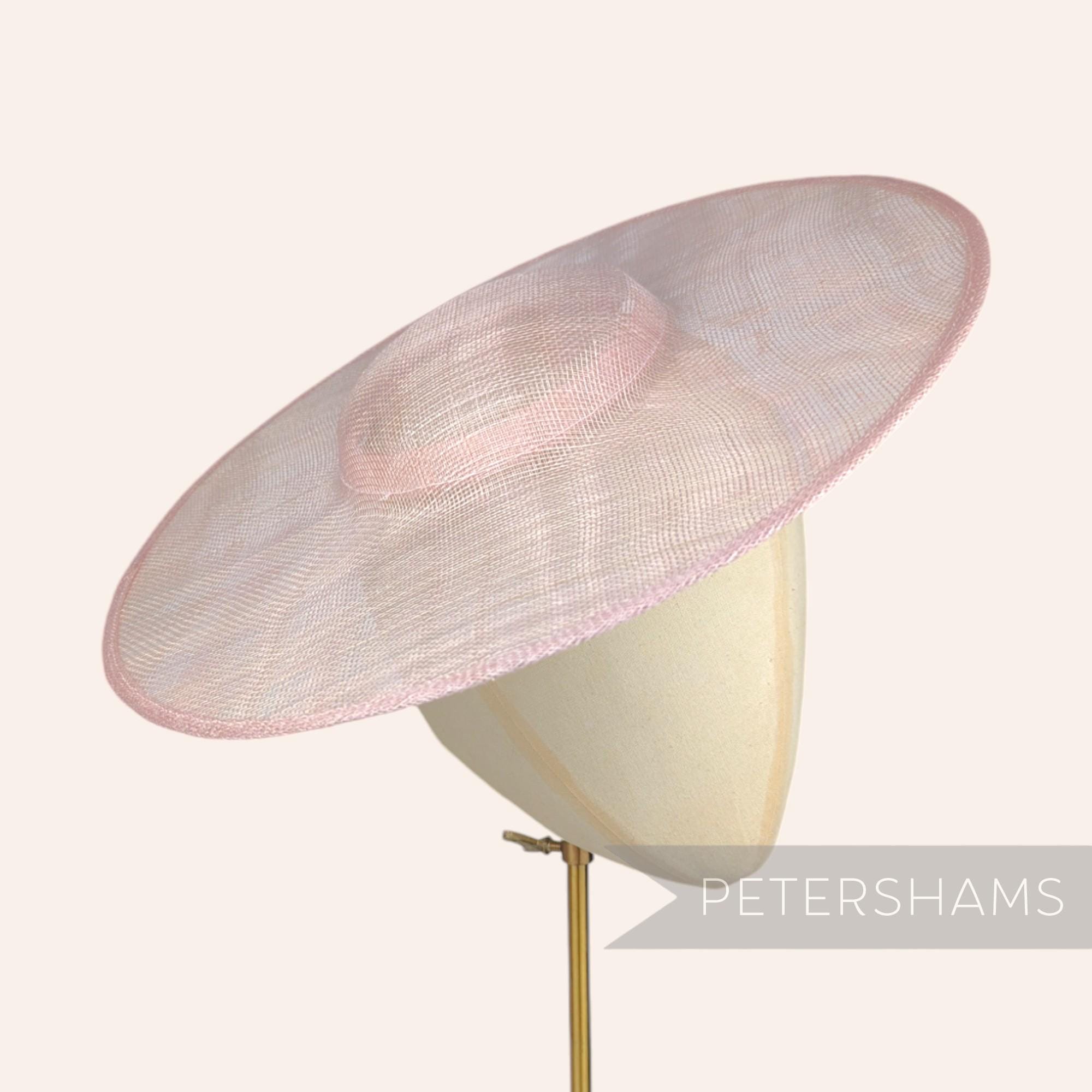 Base Pour Chapeau Bibi En Sinamay - Forme Goutte D'eau, Bord Relevé, Plusieurs Couleurs, 30x27 Cm