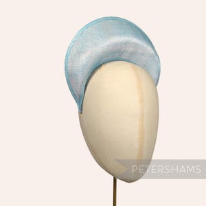 Halo Crown Sinamay Fascinator Hat Base for Hat Making and Millinery - Light Blue