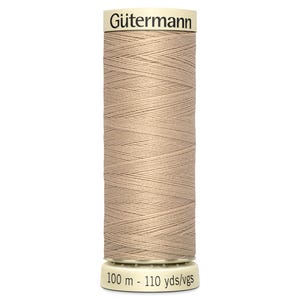 Gutermann Sew-All Polyester Thread Spool 100m (110 yards) - Light Beige #186