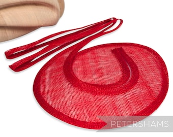 Red Sinamay Swirl - Make an Instant Fascinator for Hat Making & Millinery