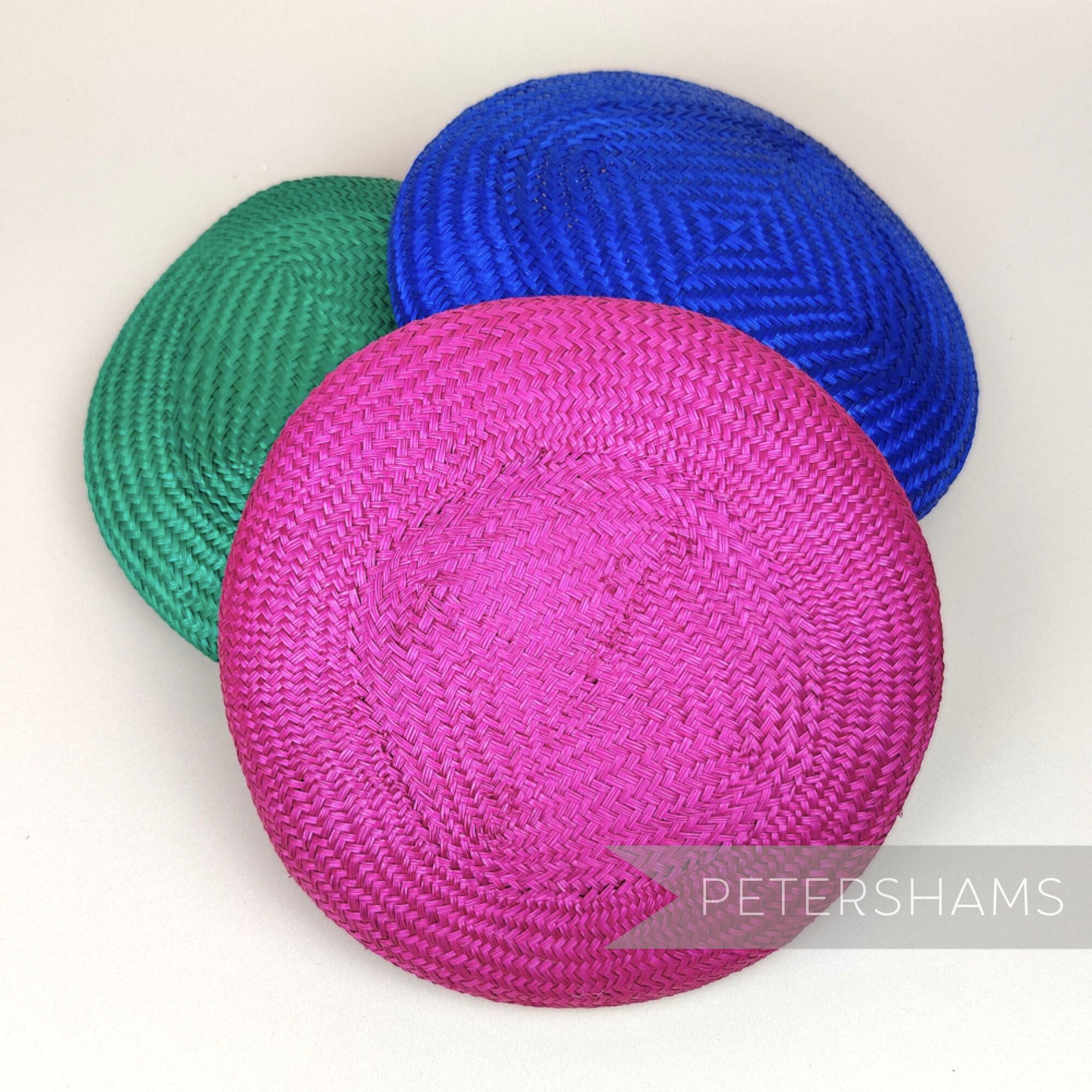 17cm Round Buntal Straw Button Millinery Fascinator Hat Base - French ...