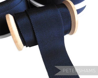 French Navy French Millinery Petersham Ribbon 3 Sizes (15mm No.3, 25mm No.5, 40mm No.10)