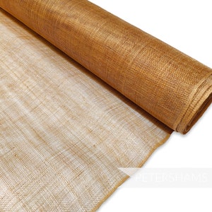 Sinamay Fabric for Millinery, Hat & Fascinator Making 1/2 Metre - Toffee