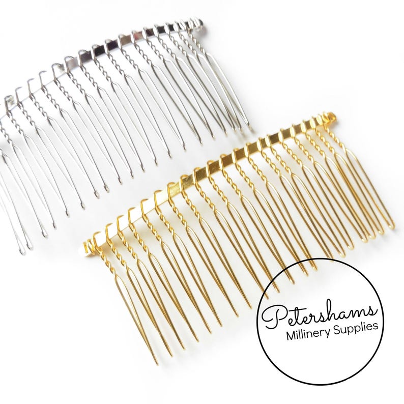 3.25 8.5cm Gold Plated Metal Hair Comb for Fascinators /& Millinery