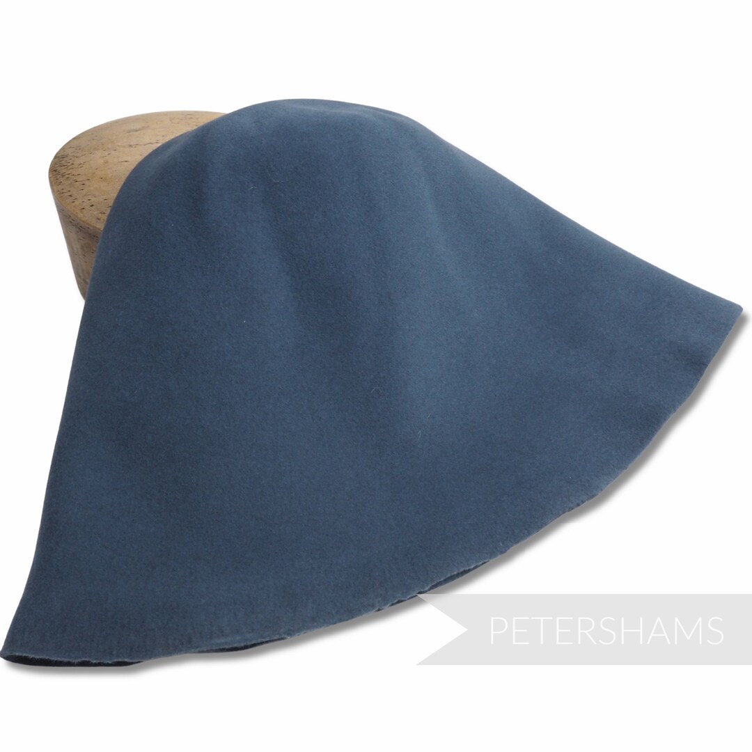 Soft Extra Large Wool Felt Cone Hat Body Slate Blue Etsy