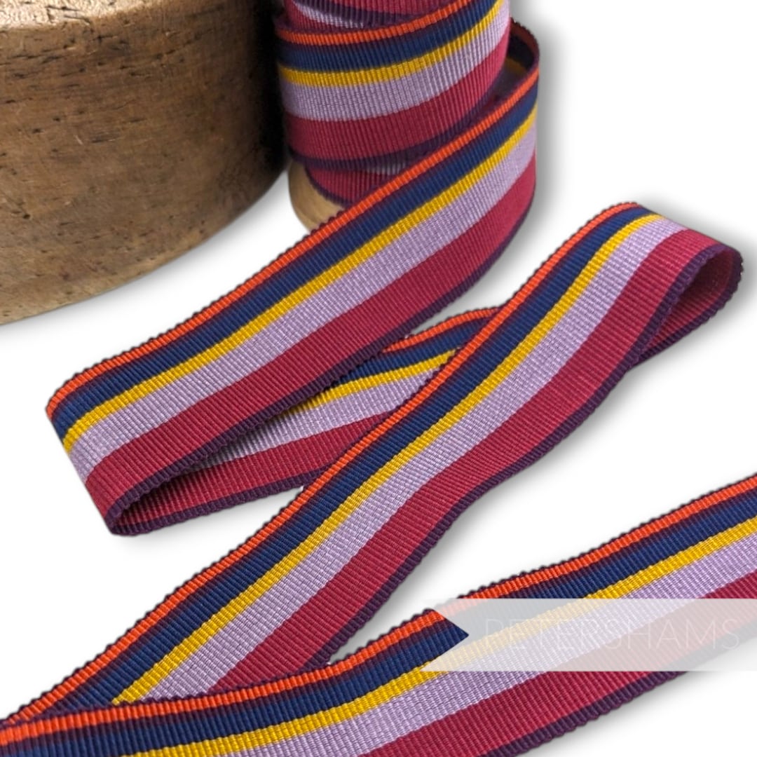 30mm 'hayden' Classic Striped Millinery Petersham Hat Ribbon - 1m - Etsy
