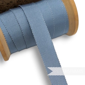 Light Blue Millinery Petersham Hat Ribbon - 4 Sizes (15mm No.3, 25mm No.5, 38mm No.9, 50mm No.16)