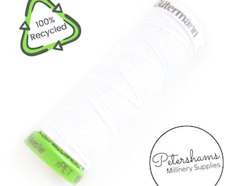 100% Recycled Sew-All Polyester rPET Eco Gutermann Thread 100m (109 yards) - Bright White #800