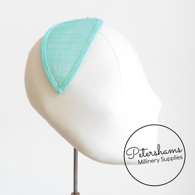 Teardrop Sinamay Fascinator Hat Base for Millinery /& Hat Making Aqua