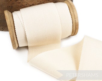 Ruban de chapellerie Petersham en coton non teint 45 mm pour la confection de chapeaux - 1 m