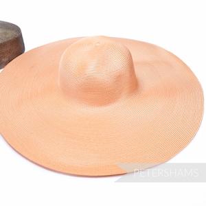 XL Polyflätad 13" Capeline Hattkropp för Hatttillverkning och Millinery - Aprikos