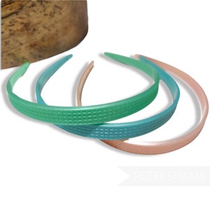 Pack Of 2 Thin Clear Acrylic Alice Headbands For Girls (8mm Wide)